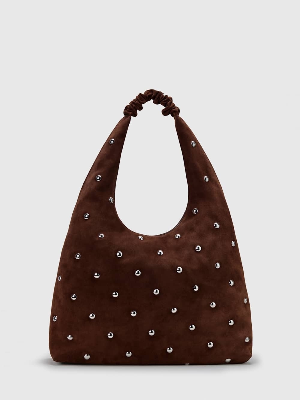 Reformation brown Studded Suede Shoulder Bag - Women - Picture 2 of 4